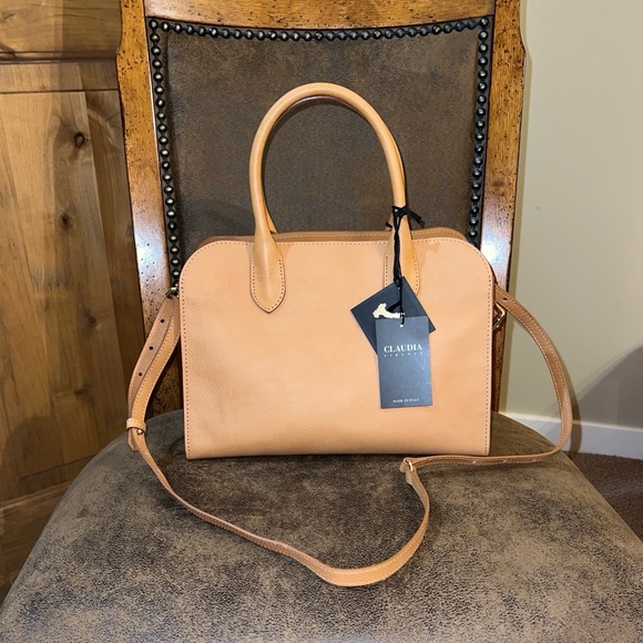 Claudia Firenze | Genuine Leather Crossbody Satchel - Picture 1 of 11